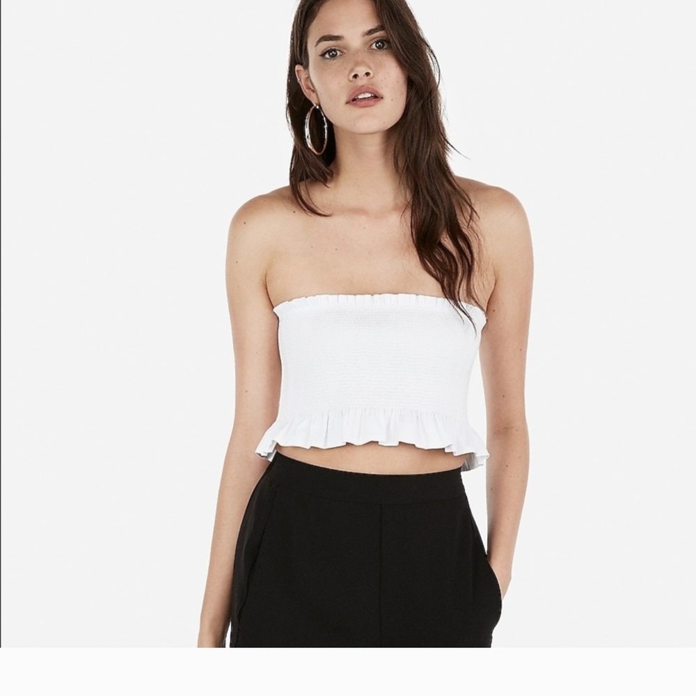 Express cropped tube top